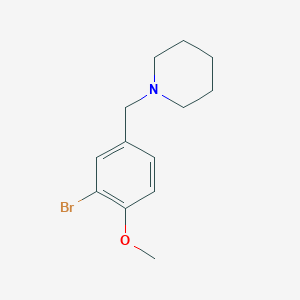 molecular formula C13H18BrNO B1531029 1-(3-Bromo-4-methoxy-benzyl)-piperidine CAS No. 886-47-5