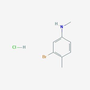 molecular formula C8H11BrClN B1531037 3-Bromo-N,4-dimethylaniline hydrochloride CAS No. 1187386-24-8