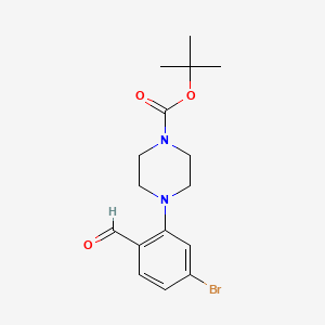 molecular formula C16H21BrN2O3 B1531044 Tert-butyl 4-(5-bromo-2-formylphenyl)piperazine-1-carboxylate CAS No. 1171917-46-6