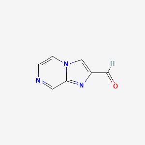 molecular formula C7H5N3O B1531074 Imidazo[1,2-a]pyrazine-2-carbaldehyde CAS No. 1017782-15-8