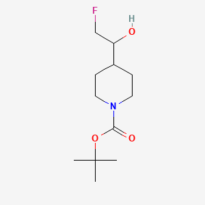 molecular formula C12H22FNO3 B15310917 Tert-butyl 4-(2-fluoro-1-hydroxyethyl)piperidine-1-carboxylate 