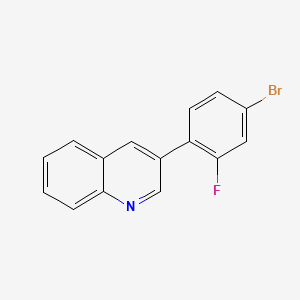 molecular formula C15H9BrFN B1531095 3-(4-Bromo-2-fluorophenyl)quinoline CAS No. 1187163-19-4