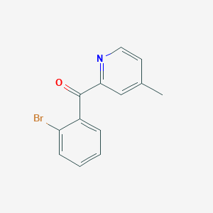 molecular formula C13H10BrNO B1531104 2-(2-Bromobenzoyl)-4-methylpyridine CAS No. 1187164-95-9