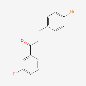 molecular formula C15H12BrFO B1531105 3-(4-Bromophenyl)-1-(3-fluorophenyl)propan-1-one CAS No. 898761-37-0