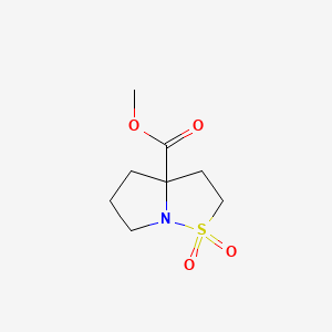 molecular formula C8H13NO4S B15311060 Methyl1,1-dioxo-hexahydro-1lambda6-pyrrolo[1,2-b][1,2]thiazole-3a-carboxylate 