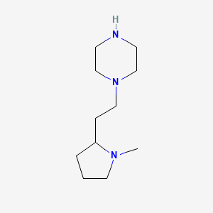 molecular formula C11H23N3 B15311072 1-[2-(1-Methyl-2-pyrrolidinyl)ethyl]piperazine 