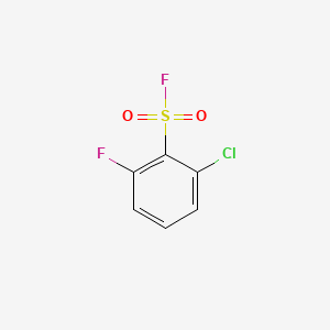 molecular formula C6H3ClF2O2S B15311079 2-Chloro-6-fluorobenzene-1-sulfonyl fluoride CAS No. 2137818-98-3