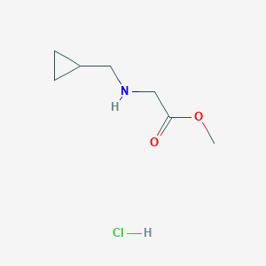 molecular formula C7H14ClNO2 B1531114 Methyl 2-[(cyclopropylmethyl)amino]acetate hydrochloride CAS No. 1240527-69-8