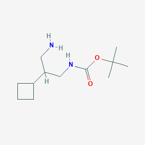 molecular formula C12H24N2O2 B15311150 tert-Butyl (3-amino-2-cyclobutylpropyl)carbamate 