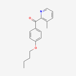 molecular formula C17H19NO2 B1531135 2-(4-Butoxybenzoyl)-3-methylpyridine CAS No. 1187164-44-8