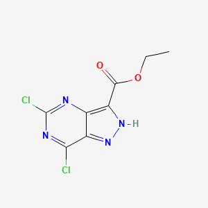 molecular formula C8H6Cl2N4O2 B1531142 5,7-二氯-1H-吡唑并[4,3-D]嘧啶-3-甲酸乙酯 CAS No. 1053656-63-5