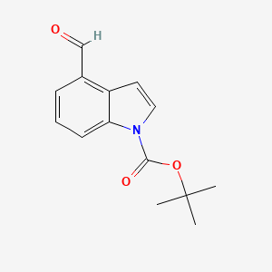 molecular formula C14H15NO3 B1531150 Tert-butyl 4-formyl-1H-indole-1-carboxylate CAS No. 460096-34-8