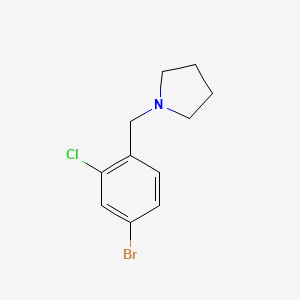 molecular formula C11H13BrClN B1531158 1-(4-Bromo-2-chlorobenzyl)pyrrolidine CAS No. 935841-15-9