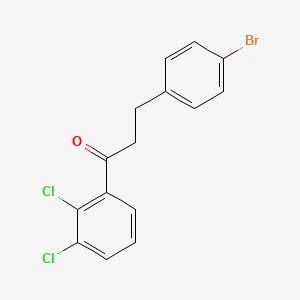 molecular formula C15H11BrCl2O B1531177 3-(4-Bromophenyl)-1-(2,3-dichlorophenyl)propan-1-one CAS No. 898761-86-9