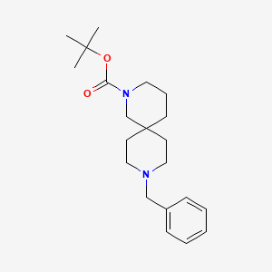 molecular formula C21H32N2O2 B1531184 Tert-butyl 9-benzyl-2,9-diazaspiro[5.5]undecane-2-carboxylate CAS No. 1159982-59-8