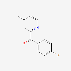molecular formula C13H10BrNO B1531188 2-(4-Bromobenzoyl)-4-methylpyridine CAS No. 1187165-01-0