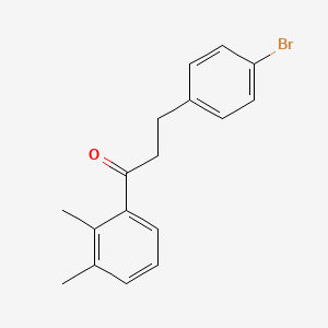 molecular formula C17H17BrO B1531191 3-(4-Bromophenyl)-2',3'-dimethylpropiophenone CAS No. 898761-43-8
