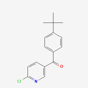 molecular formula C16H16ClNO B1531192 5-(4-tert-Butylbenzoyl)-2-chloropyridine CAS No. 1187169-36-3