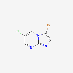molecular formula C6H3BrClN3 B1531196 3-Bromo-6-chloroimidazo[1,2-a]pyrimidine CAS No. 944906-48-3