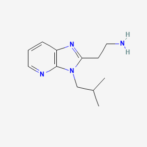 molecular formula C12H18N4 B1531197 [2-(3-Isobutyl-3H-imidazo[4,5-b]pyridin-2-yl)ethyl]amine CAS No. 1242996-56-0