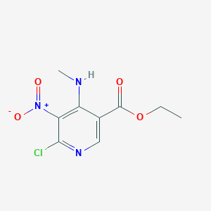molecular formula C9H10ClN3O4 B1531205 Ethyl 6-chloro-4-(methylamino)-5-nitropyridine-3-carboxylate CAS No. 925427-22-1