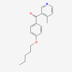 molecular formula C18H21NO2 B1531206 4-Methyl-3-(4-pentyloxybenzoyl)pyridine CAS No. 1187168-29-1