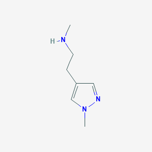 molecular formula C7H13N3 B1531215 N-Methyl-2-(1-methyl-1H-pyrazol-4-yl)ethanamine CAS No. 1093879-63-0