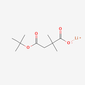 molecular formula C10H17LiO4 B15312176 Lithium(1+)4-(tert-butoxy)-2,2-dimethyl-4-oxobutanoate 