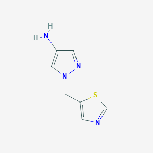 molecular formula C7H8N4S B1531232 1-(1,3-Thiazol-5-ylmethyl)-1H-pyrazol-4-amine CAS No. 1566053-22-2