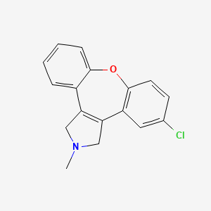 molecular formula C17H14ClNO B1531234 9-chloro-4-methyl-13-oxa-4-azatetracyclo[12.4.0.02,6.07,12]octadeca-1(18),2(6),7(12),8,10,14,16-heptaene CAS No. 27449-95-2