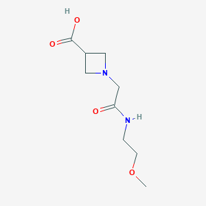molecular formula C9H16N2O4 B1531244 1-{[(2-Methoxyethyl)carbamoyl]methyl}azetidine-3-carboxylic acid CAS No. 1343357-93-6