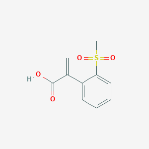 molecular formula C10H10O4S B15312443 2-(2-Methanesulfonylphenyl)prop-2-enoic acid 