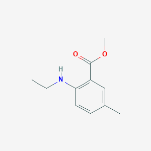 molecular formula C11H15NO2 B15312473 Methyl 2-(ethylamino)-5-methylbenzoate 