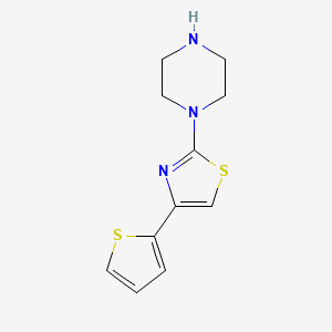 1-[4-(Thiophen-2-yl)-1,3-thiazol-2-yl]piperazine