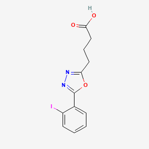 4-[5-(2-Iodophenyl)-1,3,4-oxadiazol-2-yl]butanoic acid