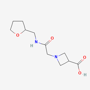 1-(2-Oxo-2-(((tetrahydrofuran-2-yl)methyl)amino)ethyl)azetidine-3-carboxylic acid