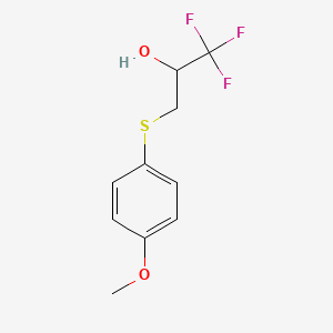 1,1,1-Trifluoro-3-[(4-methoxyphenyl)sulfanyl]propan-2-ol