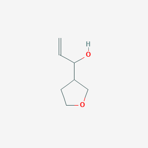 molecular formula C7H12O2 B15312997 1-(Tetrahydrofuran-3-yl)prop-2-en-1-ol 