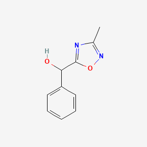 molecular formula C10H10N2O2 B1531311 (3-Methyl-1,2,4-oxadiazol-5-yl)(phenyl)methanol CAS No. 1341828-39-4