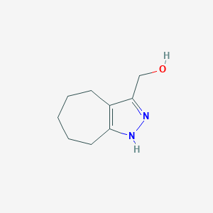 molecular formula C9H14N2O B1531317 (2,4,5,6,7,8-Hexahydrocyclohepta[c]pyrazol-3-yl)methanol CAS No. 1690752-33-0