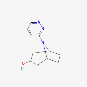 molecular formula C11H15N3O B1531323 8-(Pyridazin-3-yl)-8-azabicyclo[3.2.1]octan-3-ol CAS No. 1339649-28-3