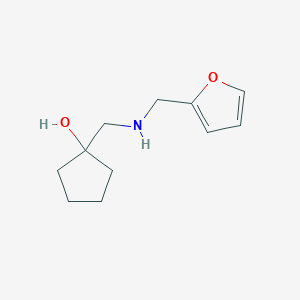 molecular formula C11H17NO2 B1531324 1-({[(Furan-2-yl)methyl]amino}methyl)cyclopentan-1-ol CAS No. 1468954-03-1