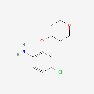 molecular formula C11H14ClNO2 B1531325 4-Chloro-2-(oxan-4-yloxy)aniline CAS No. 1342210-13-2