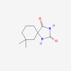 molecular formula C10H16N2O2 B1531328 7,7-Dimethyl-1,3-diazaspiro[4.5]decane-2,4-dione CAS No. 91800-43-0
