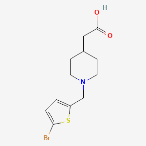 2-{1-[(5-Bromothiophen-2-yl)methyl]piperidin-4-yl}acetic acid