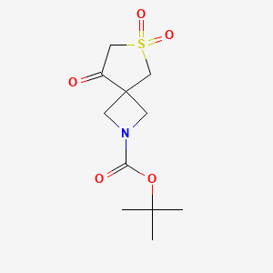 molecular formula C11H17NO5S B15313290 Tert-butyl 6,6,8-trioxo-6lambda6-thia-2-azaspiro[3.4]octane-2-carboxylate 