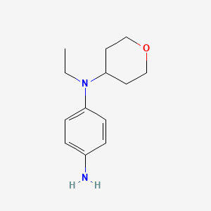 molecular formula C13H20N2O B1531337 N1-ethyl-N1-(oxan-4-yl)benzene-1,4-diamine CAS No. 1342900-34-8