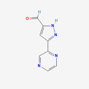 3-(pyrazin-2-yl)-1H-pyrazole-5-carbaldehyde