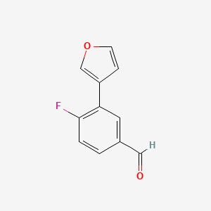 4-Fluoro-3-(furan-3-yl)benzaldehyde