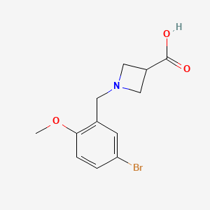 1-[(5-Bromo-2-methoxyphenyl)methyl]azetidine-3-carboxylic acid
